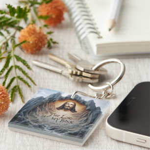 Göttliche Aussicht: Der Herr ist mein Stein Schlüsselanhänger