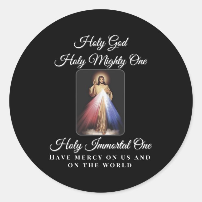 Göttliche Barmherzigkeit Heiliger Gott Heilige Mig Runder Aufkleber (Vorderseite)