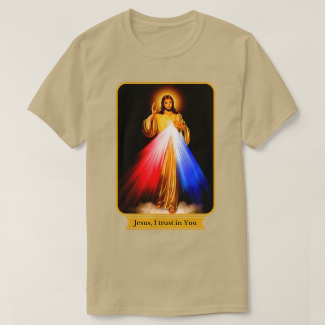 Göttliche Barmherzigkeit Jesus ich roste in dir ka T-Shirt (Design vorne)