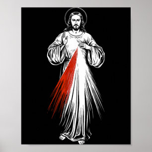 Göttliche Barmherzigkeit Jesus Katholischer Glaube Poster