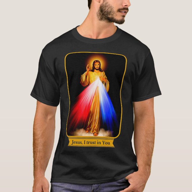 Göttliche Barmherzigkeit Jesus vertraue ich dir ka T-Shirt (Vorderseite)