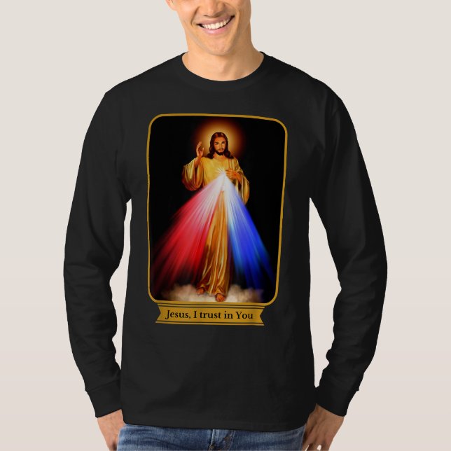 Göttliche Barmherzigkeit Jesus vertraue ich dir ka T-Shirt (Vorderseite)