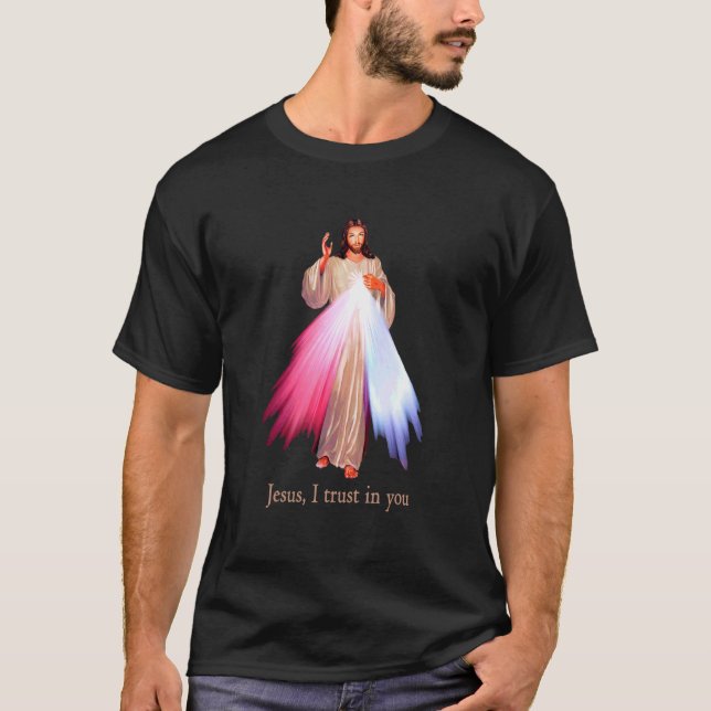 Göttliche Barmherzigkeit Jesus vertraue ich dir T-Shirt (Vorderseite)