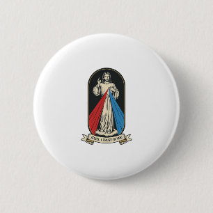 Göttliche Barmherzigkeit Jesus Vintage Button