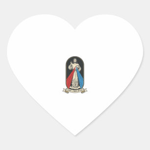 Göttliche Barmherzigkeit Jesus Vintage Herz-Aufkleber