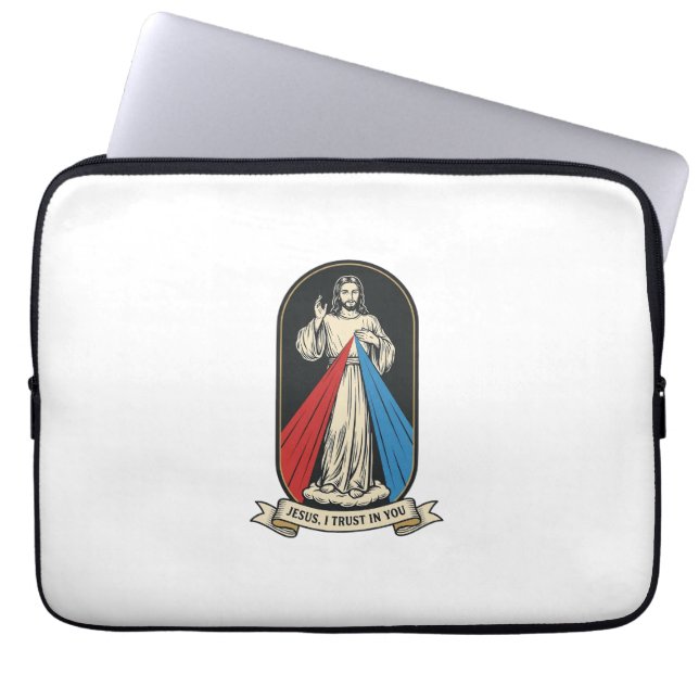 Göttliche Barmherzigkeit Jesus Vintage Laptopschutzhülle (Vorderseite)
