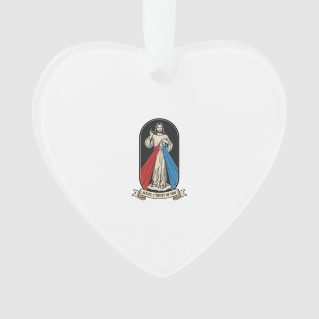 Göttliche Barmherzigkeit Jesus Vintage Ornament (Vorderseite)