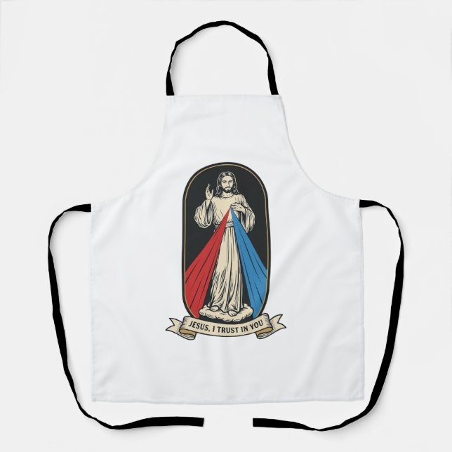 Göttliche Barmherzigkeit Jesus Vintage Schürze (Vorderseite)