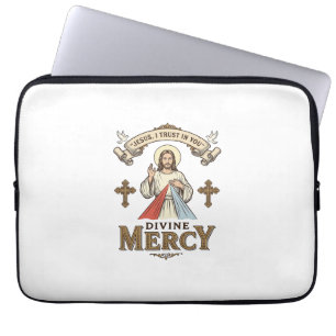 Göttliche Barmherzigkeit Jesus Vintage-Stich relig Laptopschutzhülle