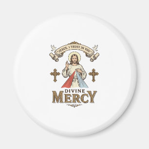 Göttliche Barmherzigkeit Jesus Vintage-Stich relig Magnet