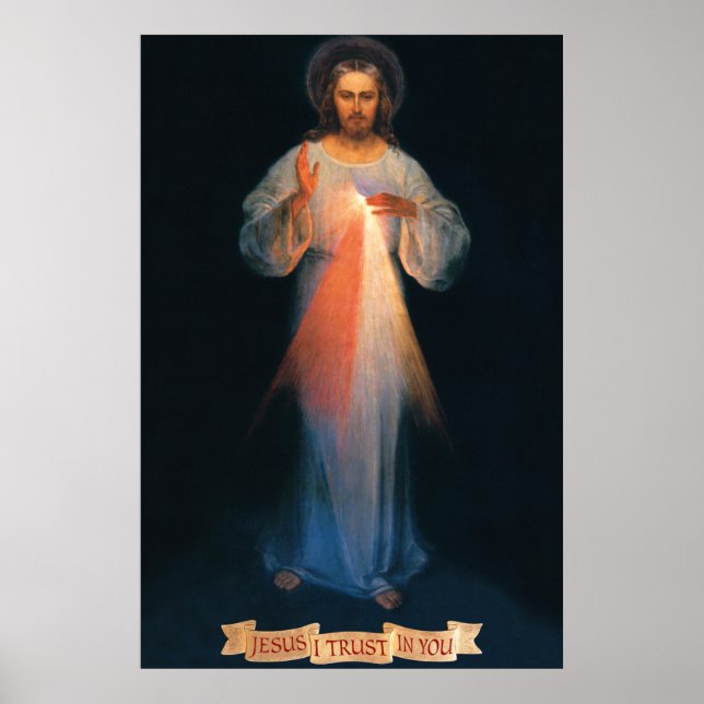 Göttliche Barmherzigkeit, St. Faustina, Jesus, dem Poster (Vorne)