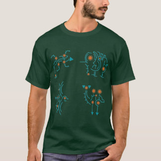 göttliche Bestien blauer Freund T-Shirt