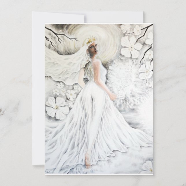 Göttliche Braut Einladung (Vorderseite)