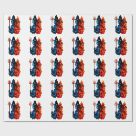Göttliche Dualität: Blaues Shiva & Ganesha T-Shirt Geschenkpapier