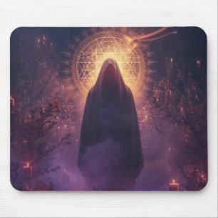 Göttliche Dunkelheit – Die Heilige Halloween-Präse Mousepad
