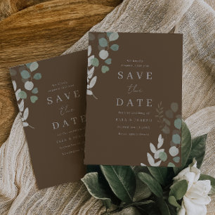 Göttliche Eleganz der grünen Hochzeit Save The Date