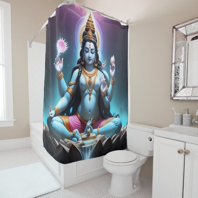 Göttliche Gegenwart: Ganesh Duschvorhang Design (Beispiel)