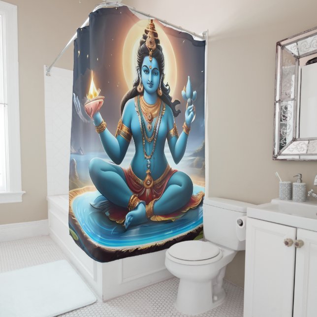 Göttliche Gegenwart: Ganesh Duschvorhang Design (Beispiel)