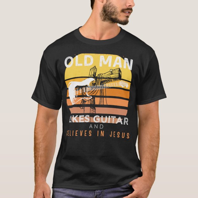 Göttliche Gesten: Grumpy Old Mans Jesus Jam mit Gu T-Shirt (Vorderseite)