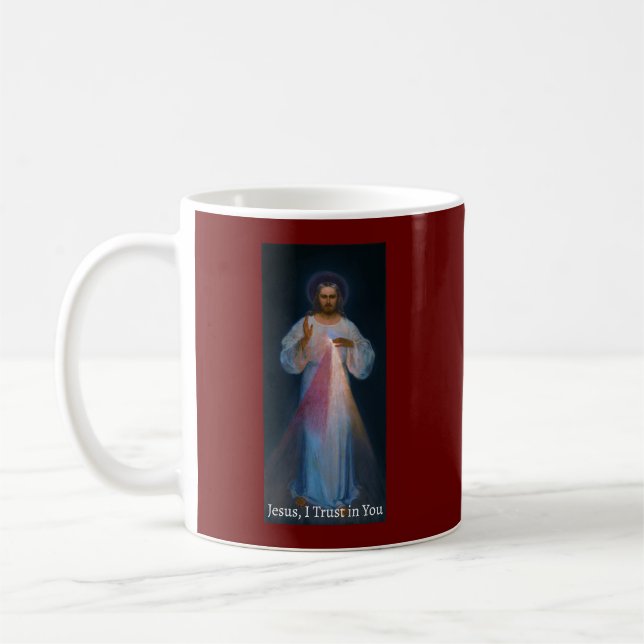 Göttliche Gnade Bild von Jesus Christus Kaffeetasse (Links)