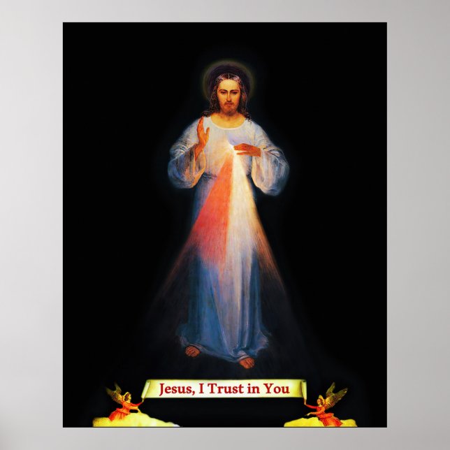 Göttliche Gnade Jesus Faustina 02 Print Poster 202 (Vorne)