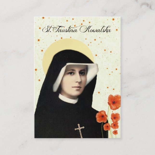 Göttliche Gnade von Jesuschaplet-St. Faustina Visitenkarte (Vorderseite)