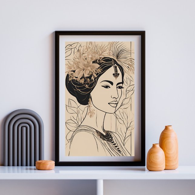 Göttliche Göttinnen-Linienkunst Poster (Von Creator hochgeladen)