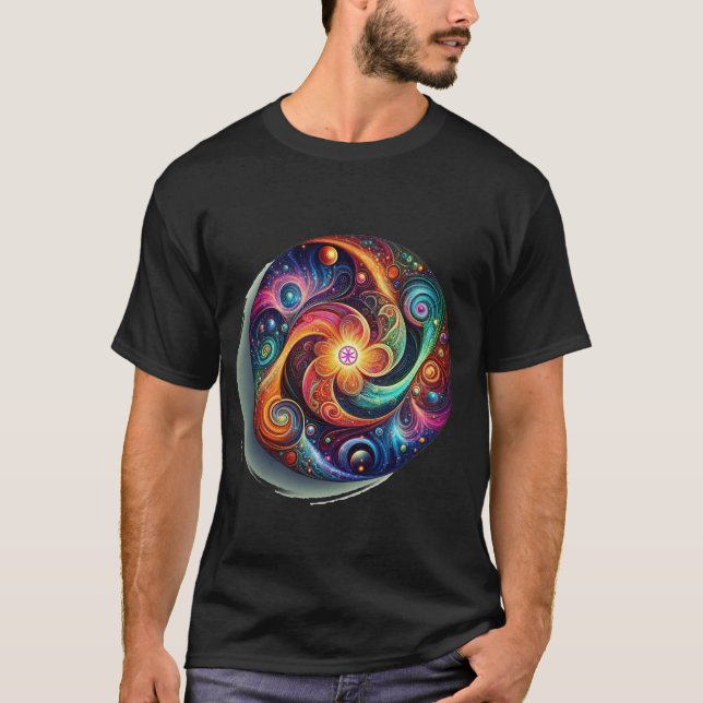 Göttliche Harmonie: Die ॐ Mandala T-Shirt (Vorderseite)