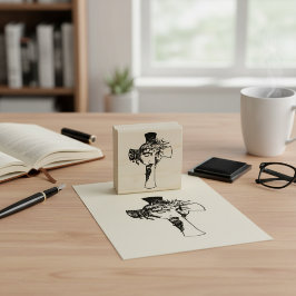 Göttliche Impressionen - Jesus und die Kreuzholzku Gummistempel