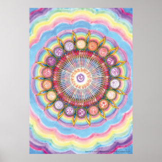 Göttliche Integration Mandala 6 Art Printing Large Poster