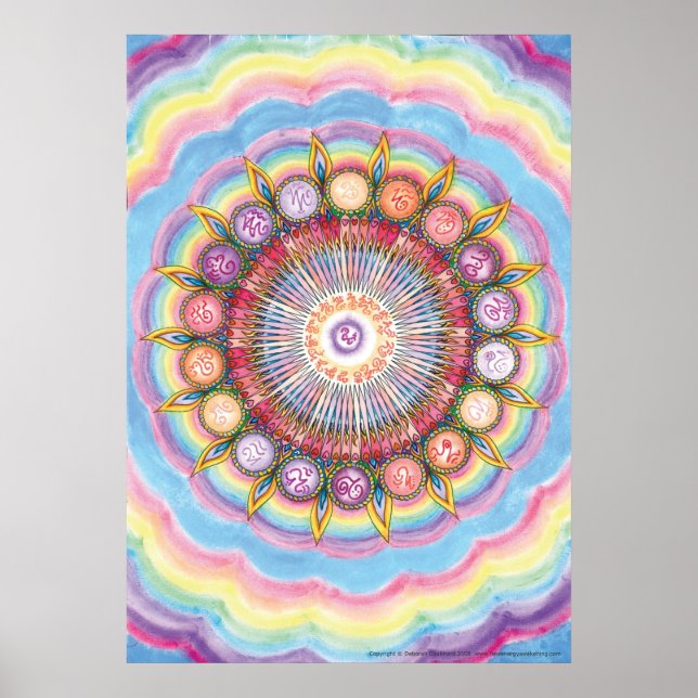 Göttliche Integration Mandala 6 Art Printing Large Poster (Vorne)