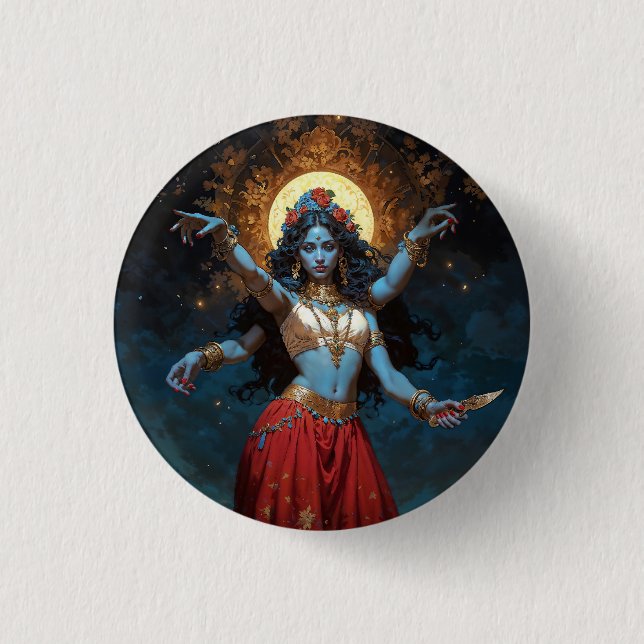 Göttliche Kali Button (Vorderseite)