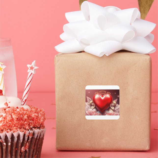 Göttliche Liebe Quadratischer Aufkleber (Party)