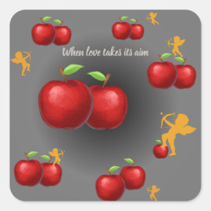 Göttliche Liebe Quadratischer Aufkleber