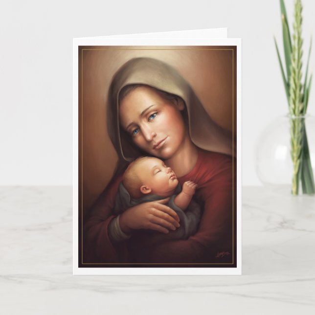 Göttliche Mutter Feiertagskarte (Vorderseite)