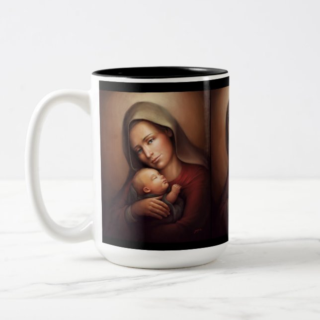 Göttliche Mutter Zweifarbige Tasse (Links)