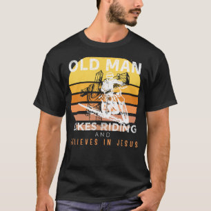 Göttliche Reise: Grumpy Old Mans Jesus Ride & Spaß T-Shirt