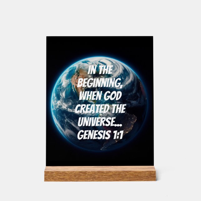 Göttliche Schöpfung Acrylschild (Vorderseite)