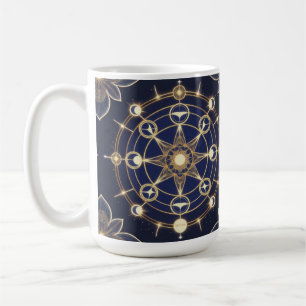 Göttliche Strahlkraft – Goldenes Mandala des Erwac Kaffeetasse