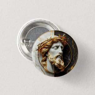 Göttliche Verschönerung Jesus, der in den Himmel s Button