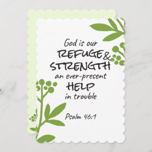 Göttliche Zuflucht - Psalm 46:1 für spirituellen K Feiertagskarte