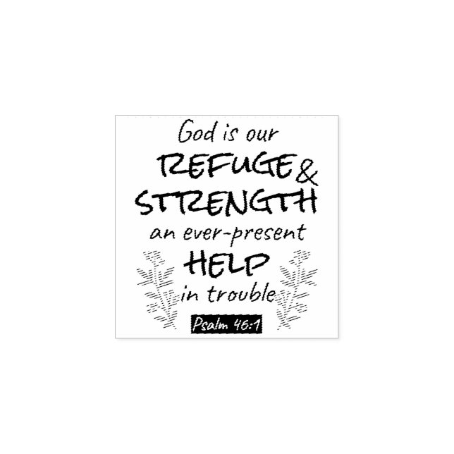 Göttliche Zuflucht - Psalm 46:1 für spirituellen K Gummistempel (Prägung)