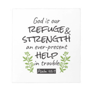 Göttliche Zuflucht - Psalm 46:1 für spirituellen K Notizblock