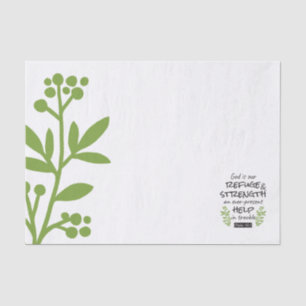 Göttliche Zuflucht - Psalm 46:1 für spirituellen K Seidenpapier