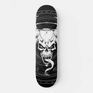 Göttlicher arkaner Schädel des Todes (schwarz) Skateboard