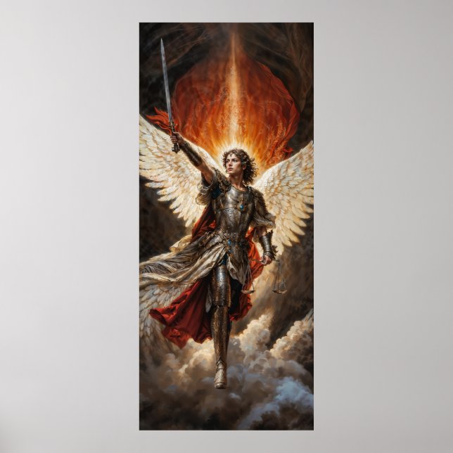 Göttlicher Beschützer Erzengel Michael Poster (Vorne)