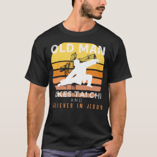 Göttlicher Fluss: Grumpy Alte Mans Jesus Calm in T T-Shirt