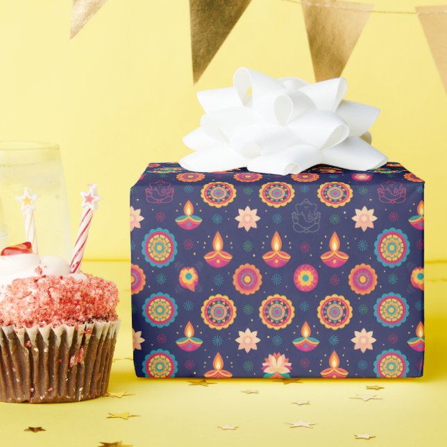 Göttlicher Glanz Diwali Geschenkpapier (Geburtstagsparty)