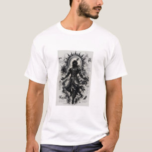 Göttlicher Herr Krishna Dunkle Silhouette Grunge-K T-Shirt