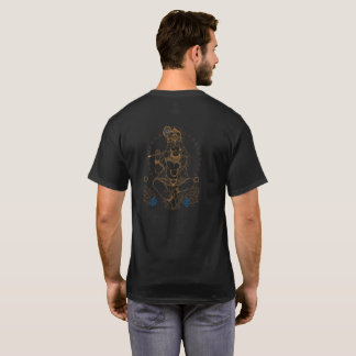 Göttlicher Herr Krishna spielt Bansuri-Flöte Linie T-Shirt